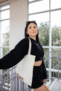 Classic V-neck Cropped Sweater